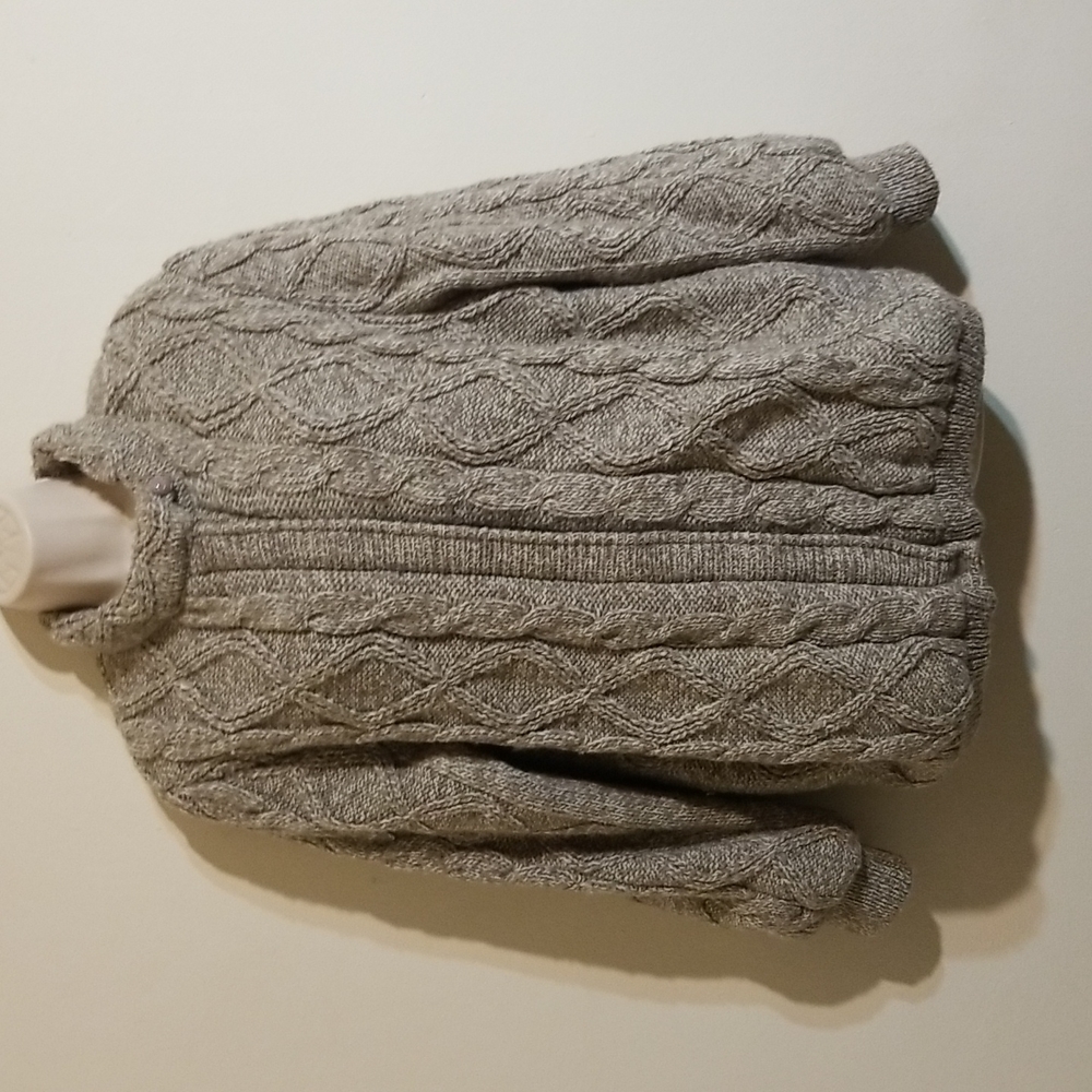 Objectives women's taupe & white knit jacket coat